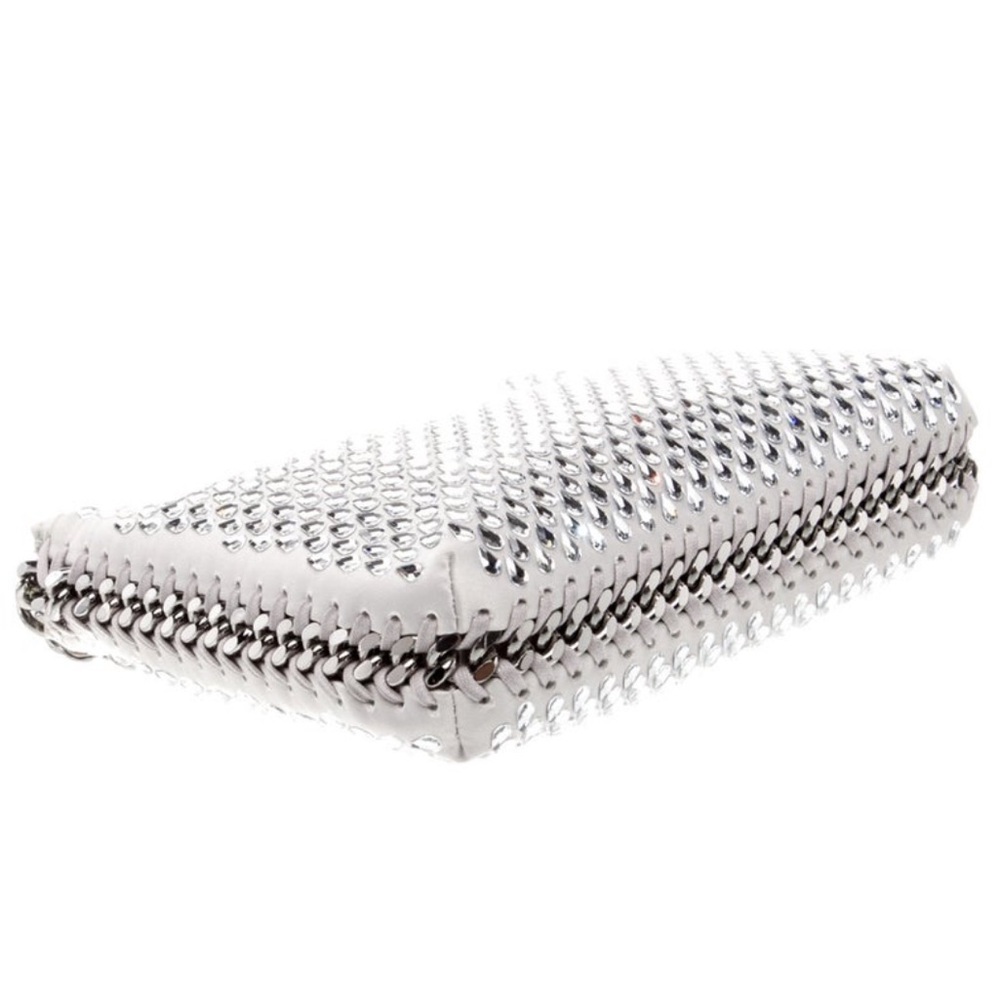 STELLA MCCARTNEY Falabella Crystal Hotfix Zippered Mesh Shoulder RETAIL 1,395 - Picture 6 of 12